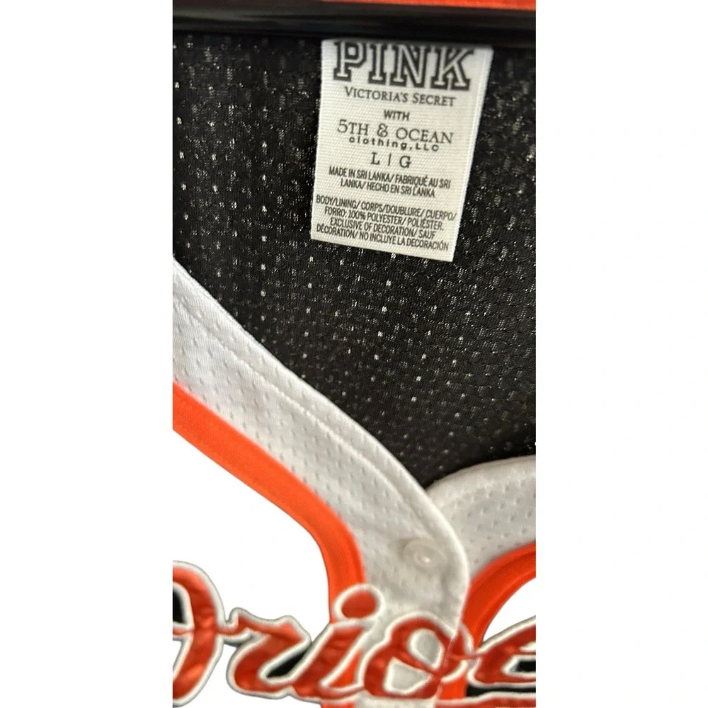 Baltimore Orioles MLB PINK by Victoria's Secret Black Jersey Women's Large Rare
